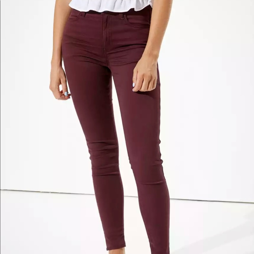 Red American Eagle jegging pant size 2